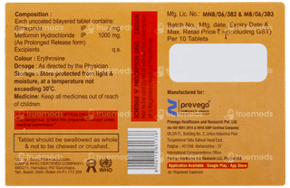 Glimecheck Mf 2/1000mg Tablet Pr 10