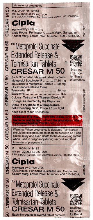 Cresar M 50 Tablet 10
