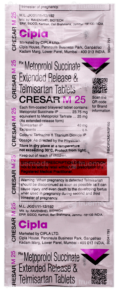 Cresar M 25 Tablet 10