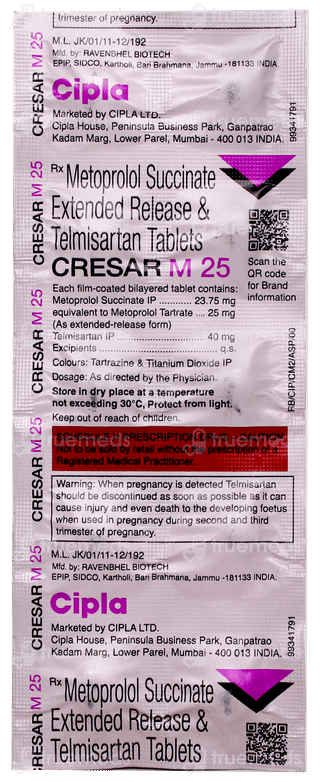 Cresar M 25 Tablet 10