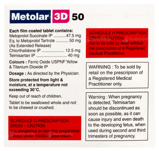Metolar 3d 50 Tablet 10