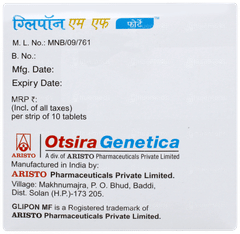 Glipon Mf Forte Tablet Pr 10 Glipon Mf Forte Tablet Pr 10