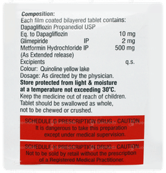 Dapaflozin GM 2/500 Tablet 10 Dapaflozin GM 2/500 Tablet 10