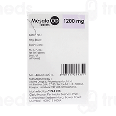 Mesalo Od 1200mg Tablet Pr 10 Mesalo Od 1200mg Tablet Pr 10