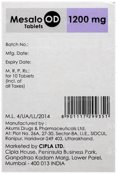 Mesalo Od 1200Mg Tablet Pr 10