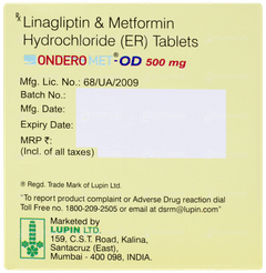 Ondero Met Od 500mg Tablet 10 Ondero Met Od 500mg Tablet 10