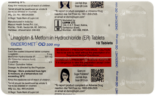 Ondero Met Od 500mg Tablet 10
