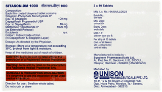 Sitason Dm 1000 Tablet 10