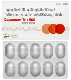 Dapasmart Trio 500 Tablet 10 Dapasmart Trio 500 Tablet 10
