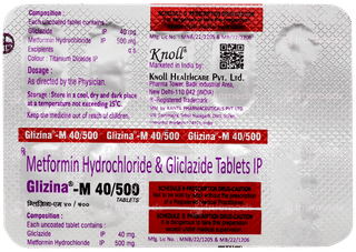 Glizina M 40/500 Tablet 10