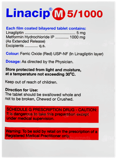 Linacip M 5/1000 Tablet 15
