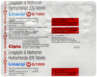 Linacip M 5/1000 Tablet 15