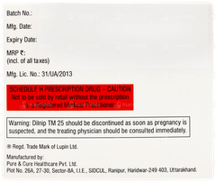 Dilnip Tm 25 Tablet 10 Dilnip Tm 25 Tablet 10
