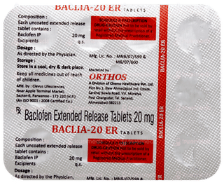 Baclia 20 Er Tablet 10