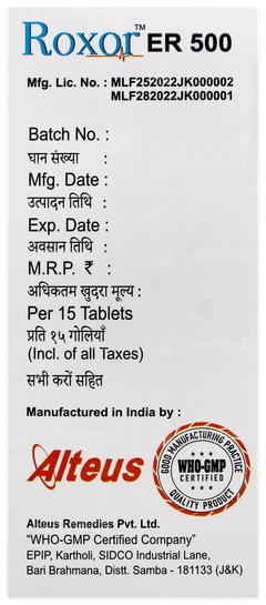 Roxor Er 500 Tablet 15 Roxor Er 500 Tablet 15