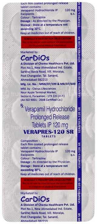 Verapres 120 Sr Tablet 10