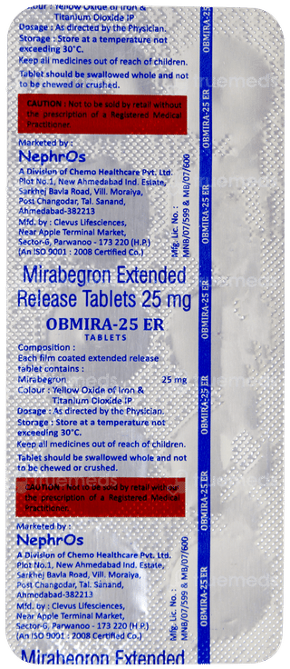 Obmira 25 Er Tablet 10