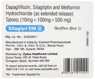 Sitaglyn Dm 100/500 Tablet 10