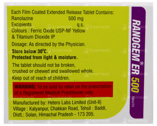 Ranogem Er 500 Tablet 10