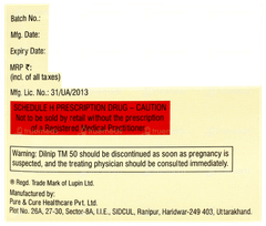 Dilnip Tm 50 Tablet 10 Dilnip Tm 50 Tablet 10