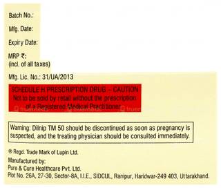 Dilnip Tm 50 Tablet 10