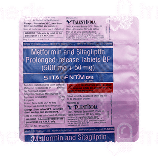 Sitalent M Sr 50/500 Tablet 15
