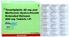 Zita Met 20mg/500mg Tablet 15