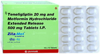 Zita Met 20mg/500mg Tablet 15