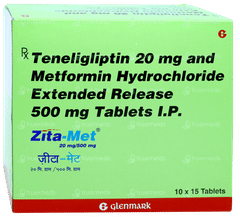 Zita Met 20mg/500mg Tablet 15