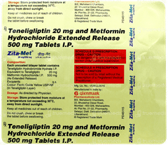 Zita Met 20mg/500mg Tablet 15