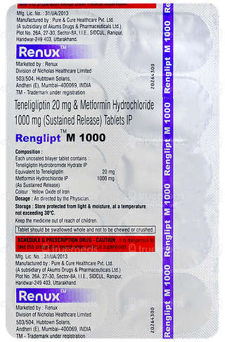Renglipt M 1000 Tablet 10