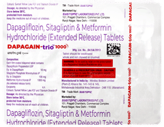 Dapagain Trio 1000 Tablet 15 Dapagain Trio 1000 Tablet 15