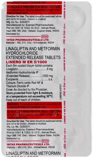 Linero M Er 5/1000 Tablet 10