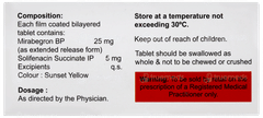 Mirabet S 25 Tablet 10