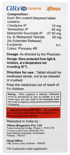 Cilix Tm 10/40/50 Tablet 15