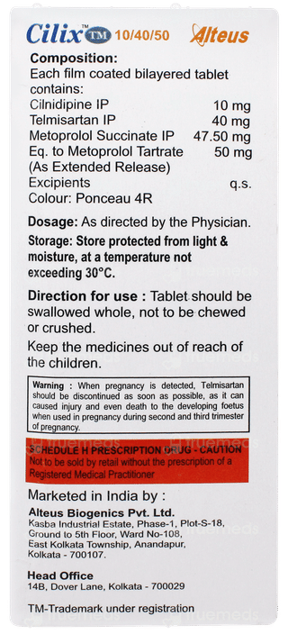 Cilix Tm 10/40/50 Tablet 15