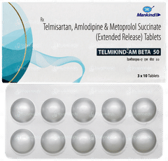 Telmikind Am Beta 50 Tablet 10 Telmikind Am Beta 50 Tablet 10