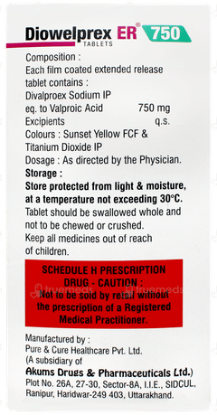 Diowelprex Er 750 Tablet 15 Diowelprex Er 750 Tablet 15
