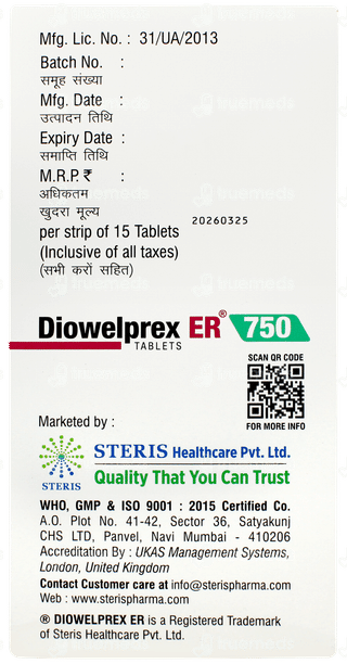 Diowelprex Er 750 Tablet 15
