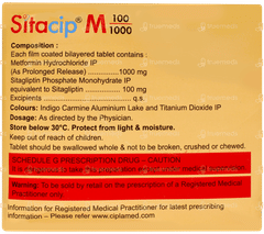 Sitacip M 100/1000 Tablet Pr 10