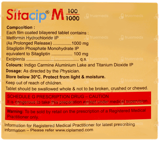 Sitacip M 100/1000 Tablet Pr 10