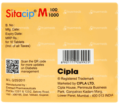 Sitacip M 100/1000 Tablet Pr 10