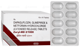 Zoryl Md 2/1000 Tablet 10