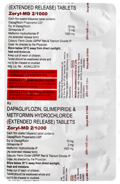 Zoryl Md 2/1000 Tablet 10