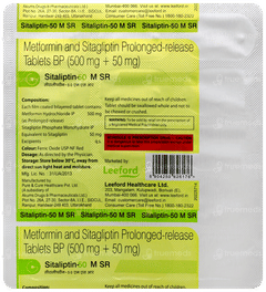 Sitaliptin 50 M Sr Tablet Pr 15