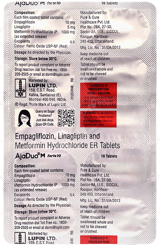 Ajaduo M Forte 10 Tablet 10