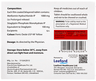 Sitaliptin 100 M Forte Sr Tablet Pr 15