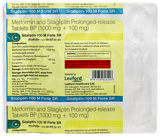 Sitaliptin 100 M Forte Sr Tablet Pr 15