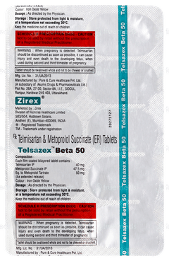 Telsazex Beta 50 Tablet 10 Telsazex Beta 50 Tablet 10