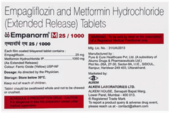 Empanorm M 25/1000 Tablet 10 Empanorm M 25/1000 Tablet 10